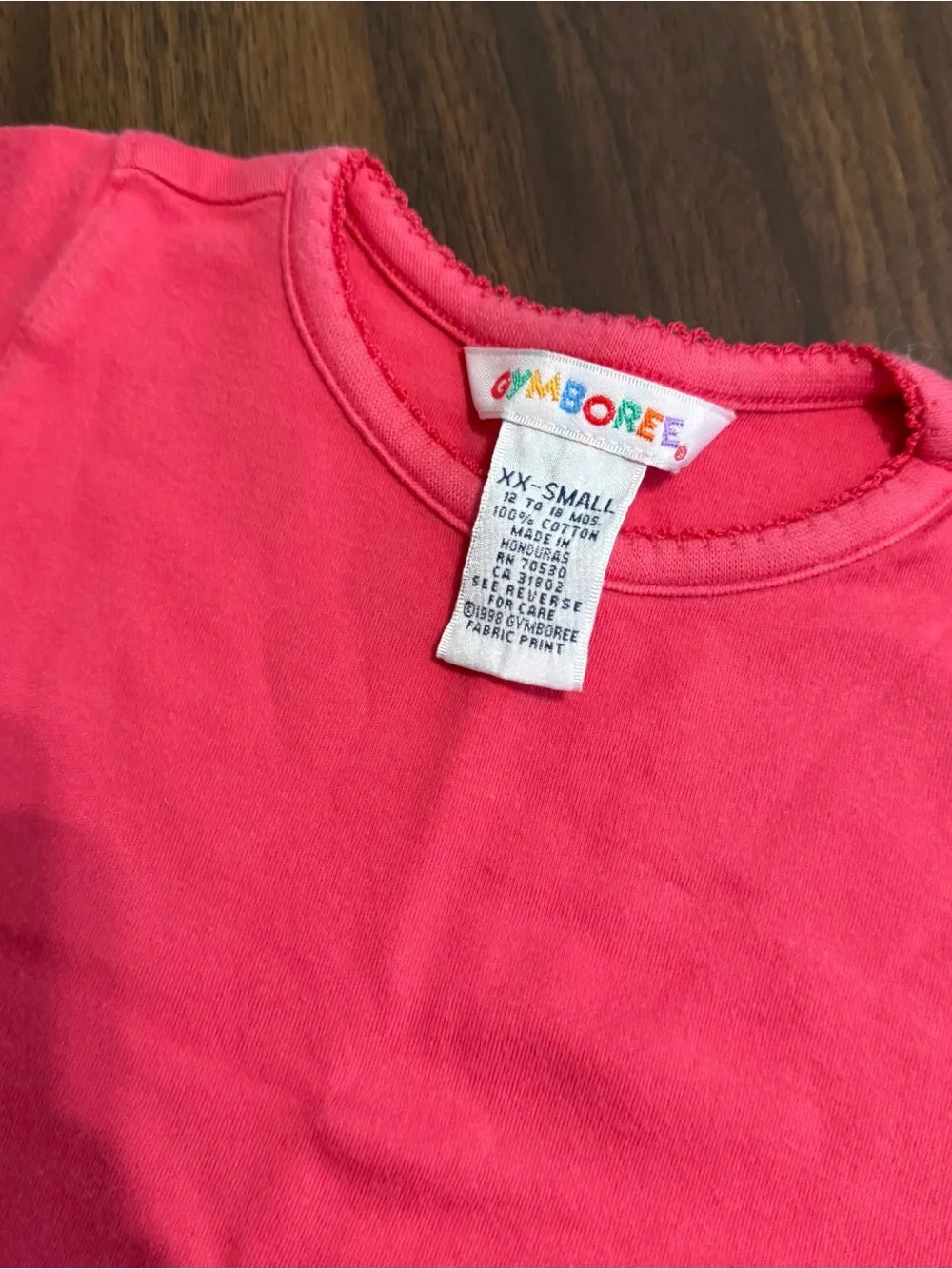 Baby girl vintage Gymboree rainbow tag 1998 and Covington shirt set